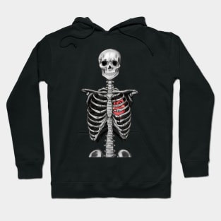 Skeleton with Heart - Costume Tee Hoodie